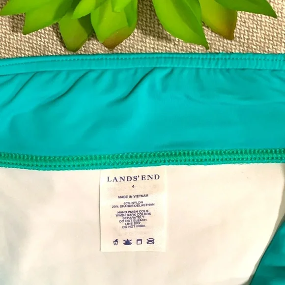 Lands End Aqua Jade Women's Tummy Control High
Waisted Bikini Bottom 4 NWOT - Picture 5 of 7